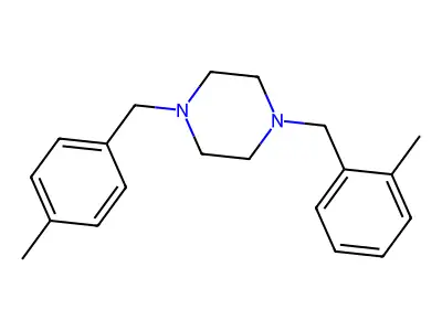 1-[(2-Methylphenyl)methyl]-4-[(4-methylphenyl)methyl]piperazine structure