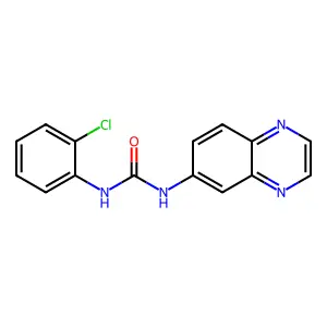 N-(2-chlorophenyl)-N'-(6-quinoxalinyl)urea structure