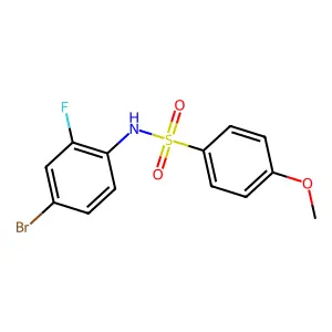 N-(4-bromo-2-fluorophenyl)-4-methoxybenzenesulfonamide structure