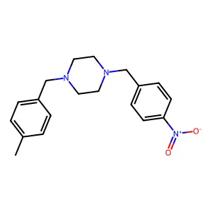 1-(4-Methylbenzyl)-4-(4-nitrobenzyl)piperazine structure
