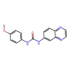 N-(4-methoxyphenyl)-N'-(6-quinoxalinyl)urea structure