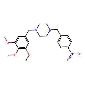 1-{4-Nitrobenzyl}-4-(3,4,5-trimethoxybenzyl)piperazine structure