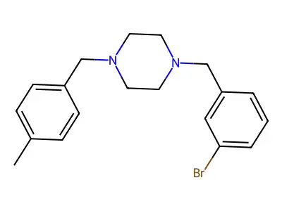 1-[(3-Bromophenyl)methyl]-4-[(4-methylphenyl)methyl]piperazine structure