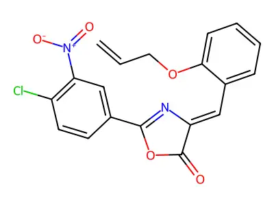 2-(4-Chloro-3-nitrophenyl)-4-[[2-(2-propen-1-yloxy)phenyl]methylene]-5(4H)-oxazolone structure