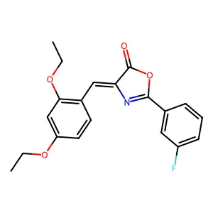 (4Z)-4-[(2,4-diethoxyphenyl)methylidene]-2-(3-fluorophenyl)-1,3-oxazol-5-one structure