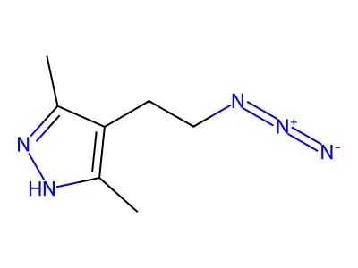 4-(2-azidoethyl)-3,5-dimethyl-1H-pyrazole structure