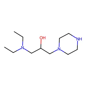 1-(Diethylamino)-3-(piperazin-1-yl)propan-2-ol structure