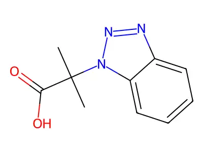 2-(Benzotriazol-1-yl)-2-methylpropanoic acid structure