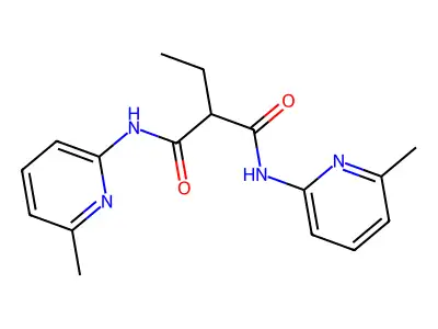 Propanediamide, N,N'-bis(6-methyl-2-pyridinyl)-2-ethyl- structure