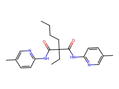 Propanediamide, N,N'-bis(5-methyl-2-pyridinyl)-2-butyl-2-ethyl- structure