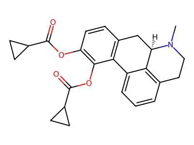 Dicyclopropanoyl apomorphine structure