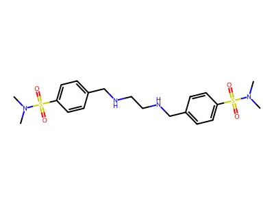 p-Toluenesulfonamide, alpha,alpha'-(ethylenediimino)bis(N,N-dimethyl- structure