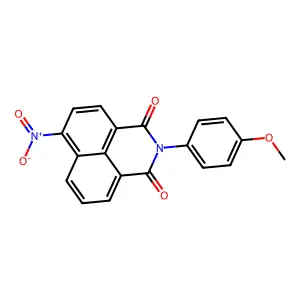 2-(4-methoxyphenyl)-6-nitro-1H-benzo[de]isoquinoline-1,3(2H)-dione structure