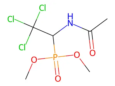 (1-Acetylamino-2,2,2-trichloro-ethyl)-phosphonic acid dimethyl ester structure