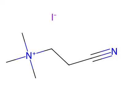N,N,N-三甲基-2-氰乙基碘化铵 structure