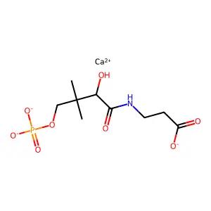 Calcium 4-phospho-D-pantothenate structure