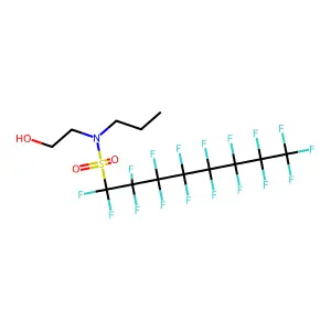 Heptadecafluoro-N-(2-hydroxyethyl)-N-propyloctanesulphonamide structure