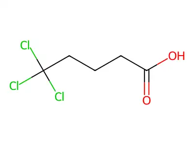 5,5,5-Trichloropentanoic acid structure