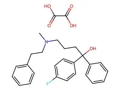 Benzhydrol, 4-fluoro-alpha-(3-(methylphenethylamino)propyl)-, oxalate structure