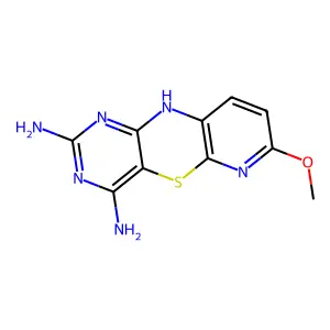 7-Methoxy-10H-pyrido(2,3-b)pyrimido(4,5-e)(1,4)thiazine-2,4-diamine structure