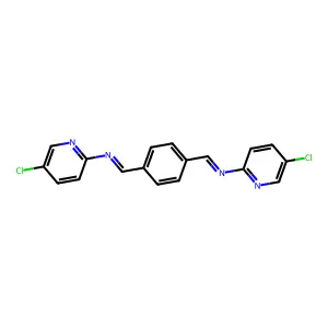 N-(5-chloropyridin-2-yl)-1-[4-[(5-chloropyridin-2-yl)iminomethyl]phenyl]methanimine structure