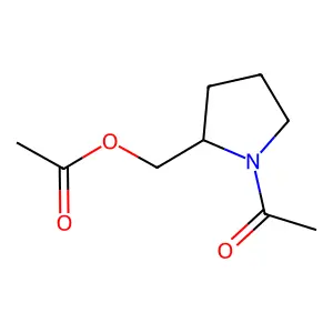 (1-Acetylpyrrolidin-2-yl)methyl acetate structure