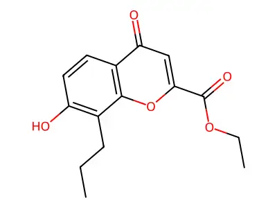 Ethyl 7-hydroxy-4-oxo-8-propyl-4H-chromene-2-carboxylate structure