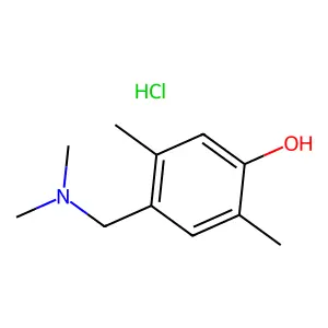 Phenol, 4-((dimethylamino)methyl)-2,5-dimethyl-, hydrochloride (1:1) structure