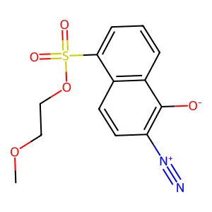 1-Naphthalenesulfonic acid, 6-diazo-5,6-dihydro-5-oxo-, 2-methoxyethyl ester structure