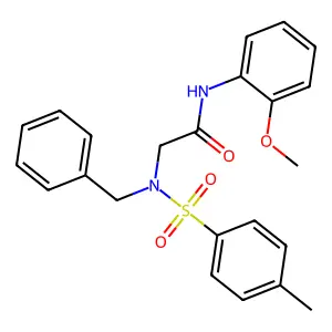 2-[benzyl-(4-methylphenyl)sulfonylamino]-N-(2-methoxyphenyl)acetamide structure