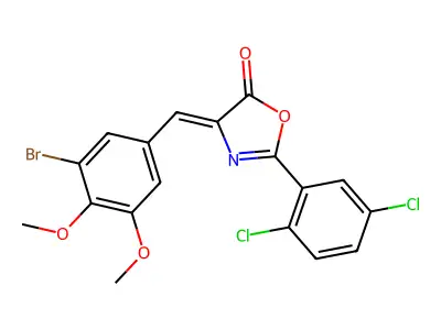4-[(3-Bromo-4,5-dimethoxyphenyl)methylene]-2-(2,5-dichlorophenyl)-5(4H)-oxazolone structure