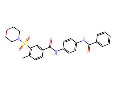 N-(4-benzamidophenyl)-4-methyl-3-morpholin-4-ylsulfonylbenzamide structure