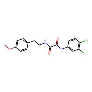 N'-(3,4-dichlorophenyl)-N-[2-(4-methoxyphenyl)ethyl]oxamide structure