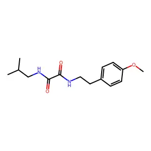 N-[2-(4-methoxyphenyl)ethyl]-N'-(2-methylpropyl)oxamide structure