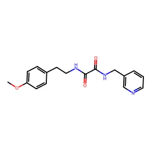 N-[2-(4-methoxyphenyl)ethyl]-N'-(pyridin-3-ylmethyl)oxamide structure