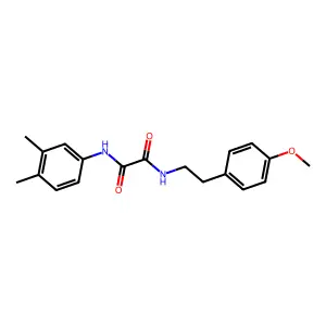 N'-(3,4-dimethylphenyl)-N-[2-(4-methoxyphenyl)ethyl]oxamide structure