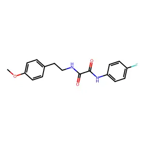 N-(4-fluorophenyl)-N'-[2-(4-methoxyphenyl)ethyl]ethanediamide structure