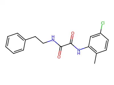 N-(5-chloro-2-methylphenyl)-N'-(2-phenylethyl)ethanediamide structure
