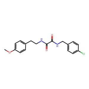 N1-(4-chlorobenzyl)-N2-(4-methoxyphenethyl)oxalamide structure