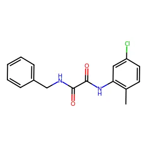 N-benzyl-N'-(5-chloro-2-methylphenyl)oxamide structure