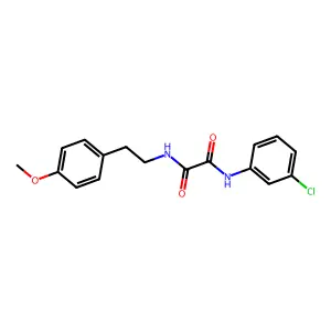 N-(3-chlorophenyl)-N'-[2-(4-methoxyphenyl)ethyl]ethanediamide structure
