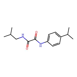 N-(2-methylpropyl)-N'-(4-propan-2-ylphenyl)oxamide structure