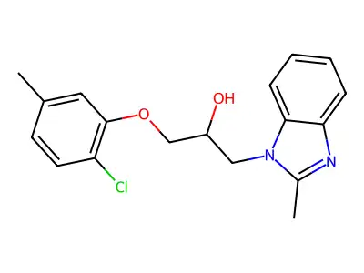 1-(2-Chloro-5-methylphenoxy)-3-(2-methylbenzimidazol-1-yl)propan-2-ol structure