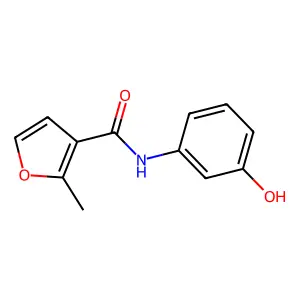 N-(3-hydroxyphenyl)-2-methylfuran-3-carboxamide structure