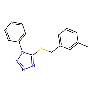 5-[(3-Methylphenyl)methylsulfanyl]-1-phenyltetrazole structure