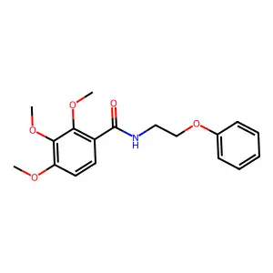2,3,4-trimethoxy-N-(2-phenoxyethyl)benzamide structure