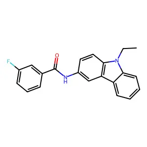 N-(9-ethyl-9H-carbazol-3-yl)-3-fluorobenzamide structure