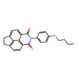 2-(4-butoxyphenyl)-6,7-dihydro-1H-indeno[6,7,1-def]isoquinoline-1,3(2H)-dione structure