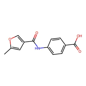 4-[(5-Methyl-3-furoyl)amino]benzoic acid structure