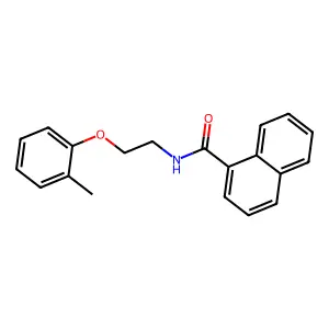 N-[2-(2-methylphenoxy)ethyl]naphthalene-1-carboxamide structure